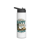 My Happy Hour Is Line Dancing Stainless Steel Water Bottle | Personalised Dance Bottle | Country Western Drink Bottle | Line Dancing Gift | Insulated Water Flask