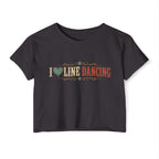 I ♥ Line Dancing Women's Cropped Tee | Western Line Dance Crop Top