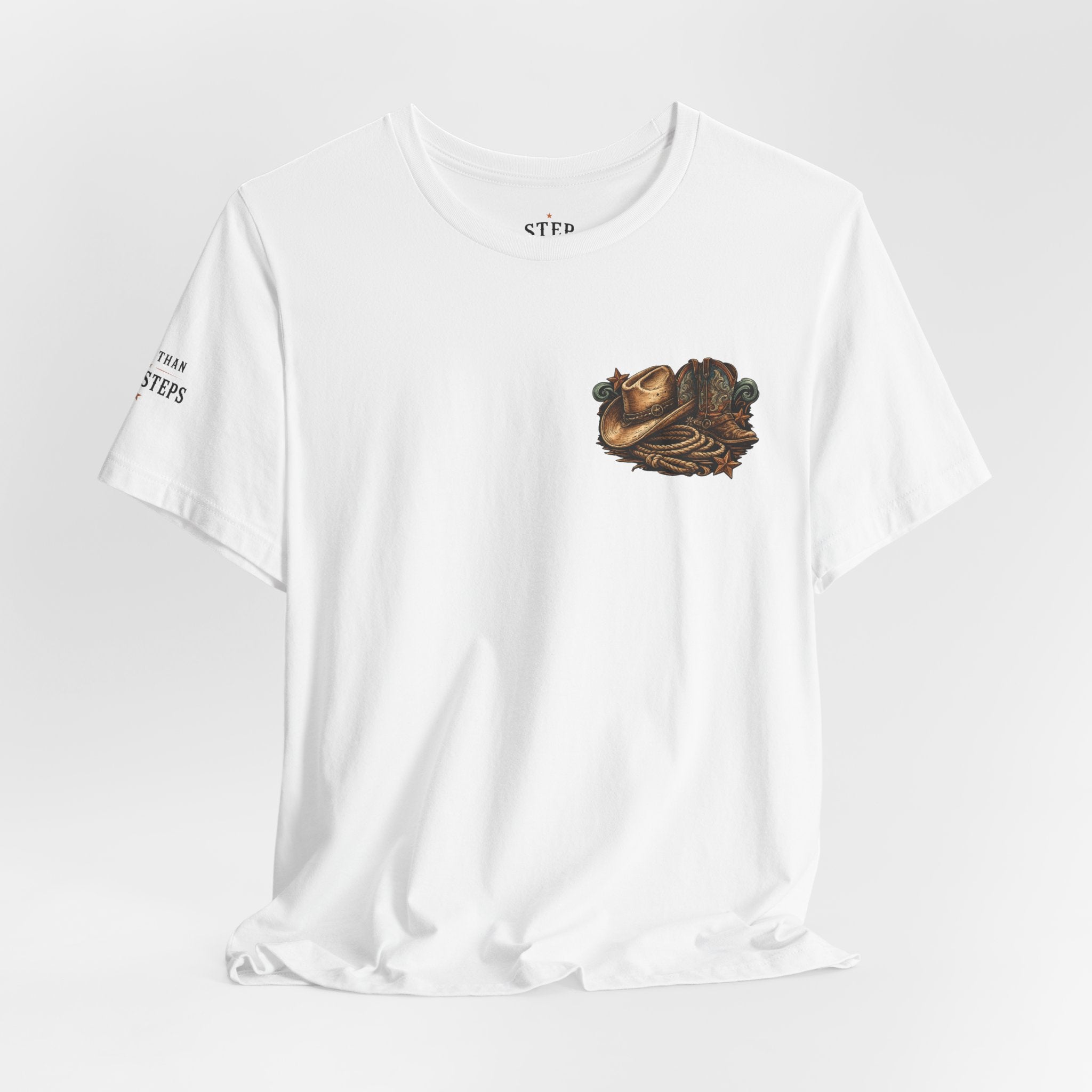 No Tags, No Restarts, Let's Move! Cowboy Graphic Tee
