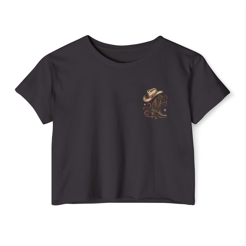 It’s Line Dance Time Crop Top | Women’s Country Line Dancing Shirt | Western Dance Graphic Tee