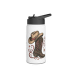 It's Line Dance Time Personalised Stainless Steel Water Bottle | Western Cowboy Drink Bottle | Line Dancing Gift