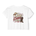 It’s Line Dance Time Crop Top | Women’s Country Line Dancing Shirt | Western Dance Graphic Tee