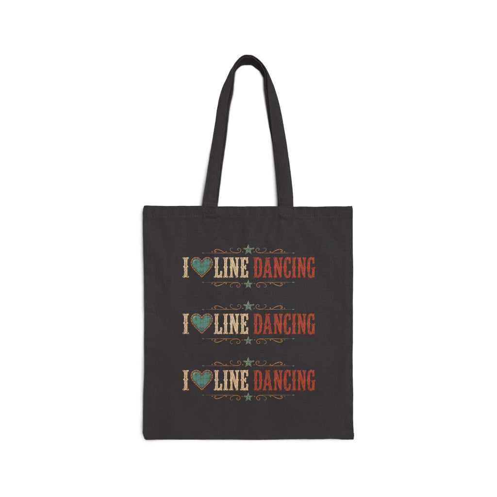 I ♥ Line Dancing Canvas Tote Bag | Country Western Dance Tote