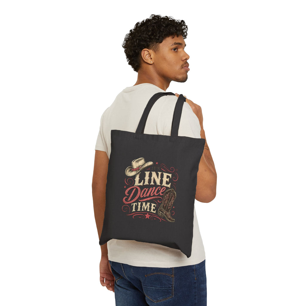 my happy hour is line dancing" Eco-Friendly Market Bag