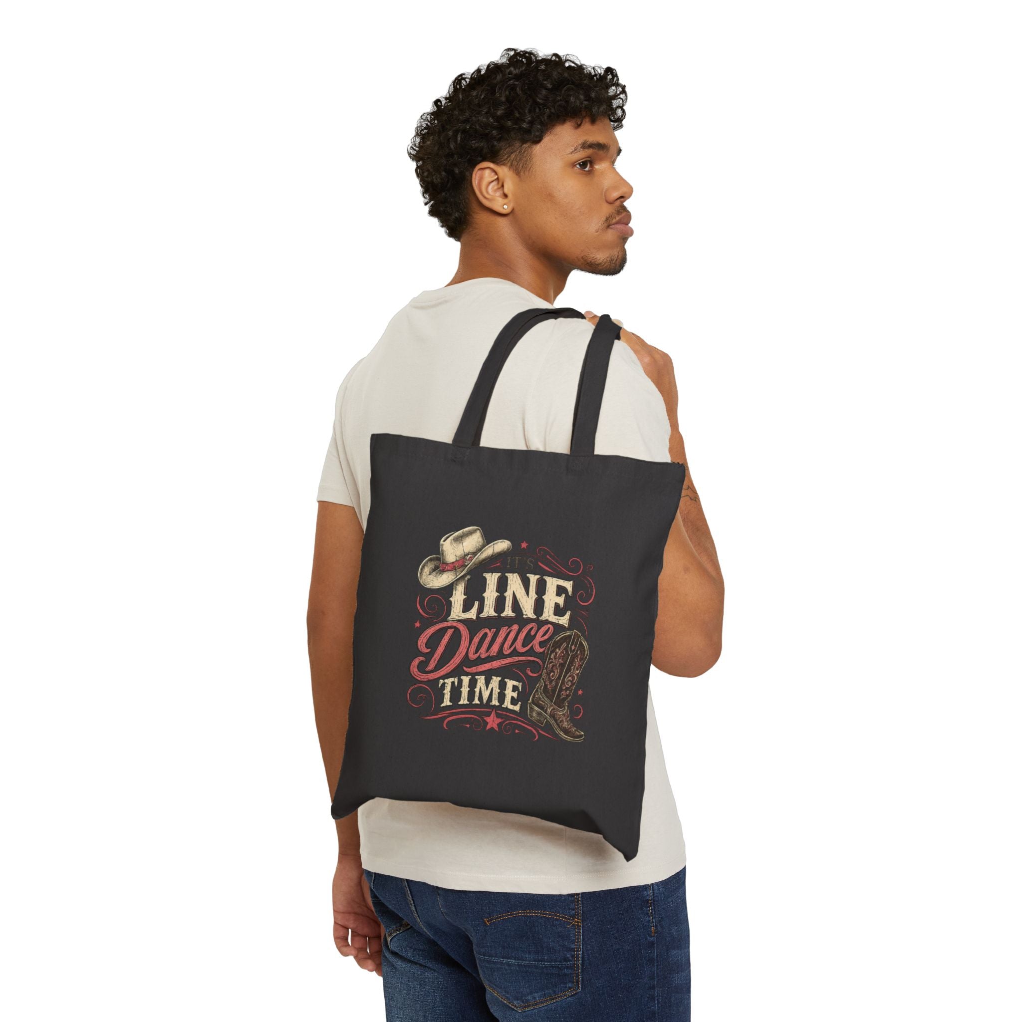 my happy hour is line dancing" Eco-Friendly Market Bag