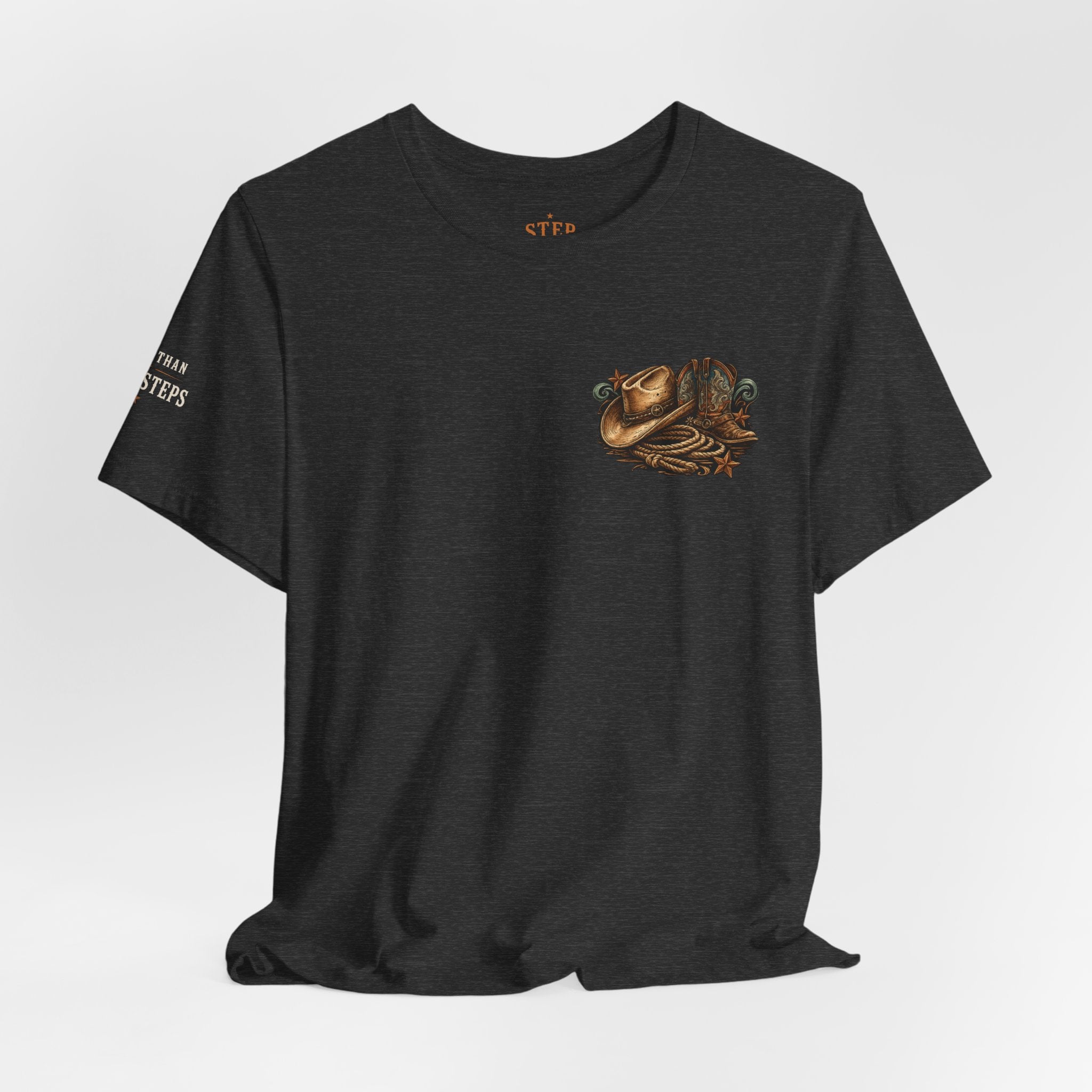 No Tags, No Restarts, Let's Move! Cowboy Graphic Tee