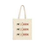 I ♥ Line Dancing Canvas Tote Bag | Country Western Dance Tote