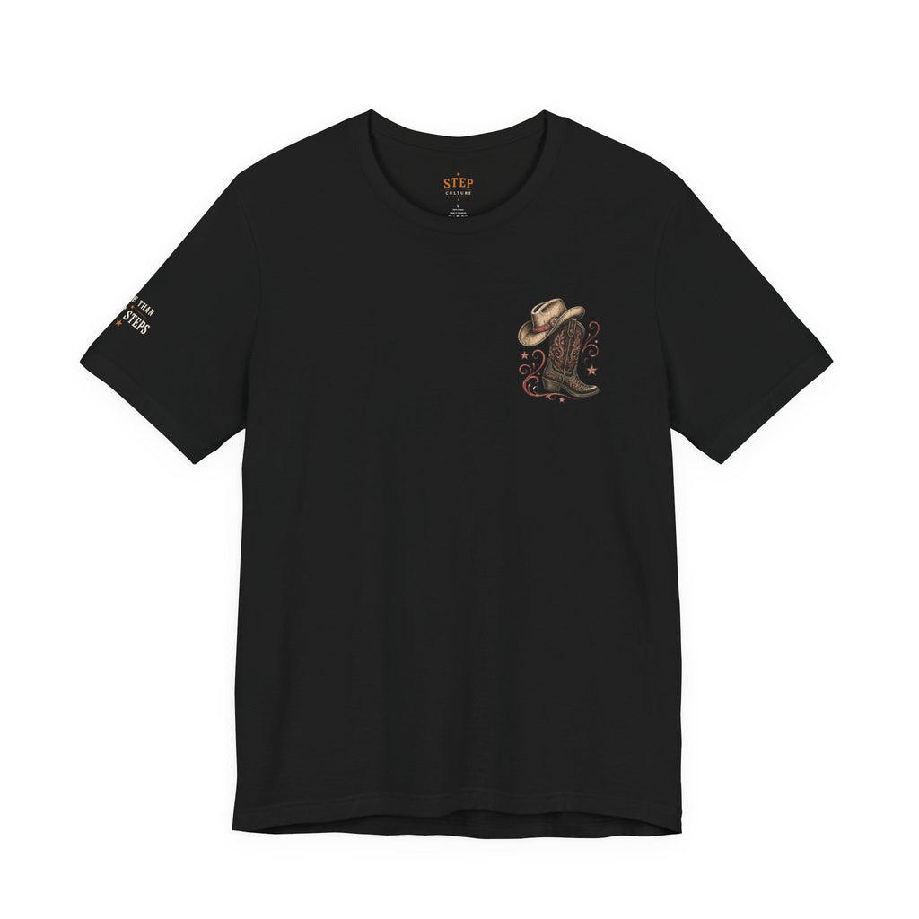 It's Line Dance Time™ Bella+Canvas Unisex T-Shirt | Country Western Line Dancing Shirt | More Than Just Steps Sleeve Print