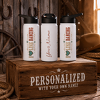 I Love Line Dancing Personalised Stainless Steel Water Bottle – Custom Name Drink Bottle