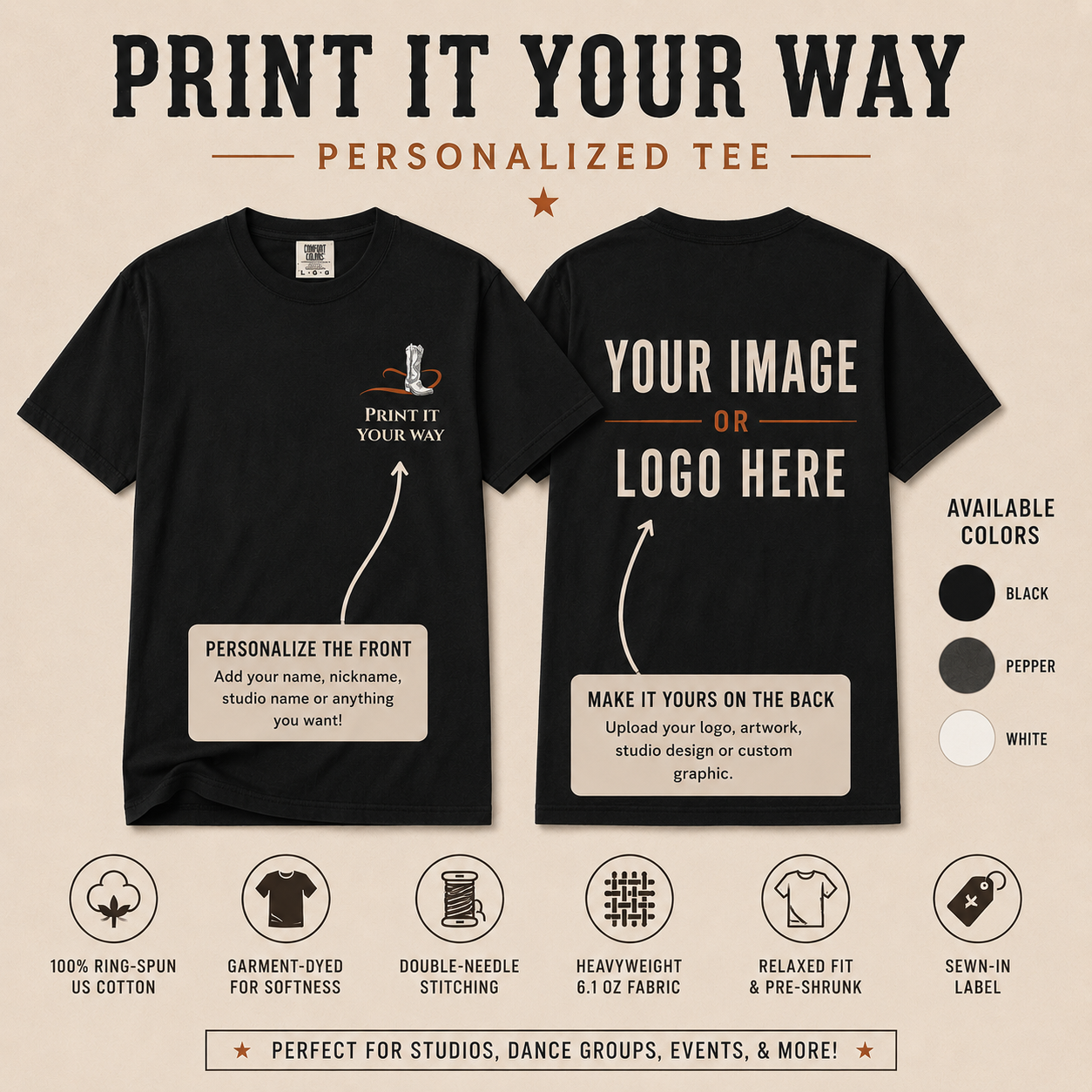 Print It Your Way – Personalized Tee