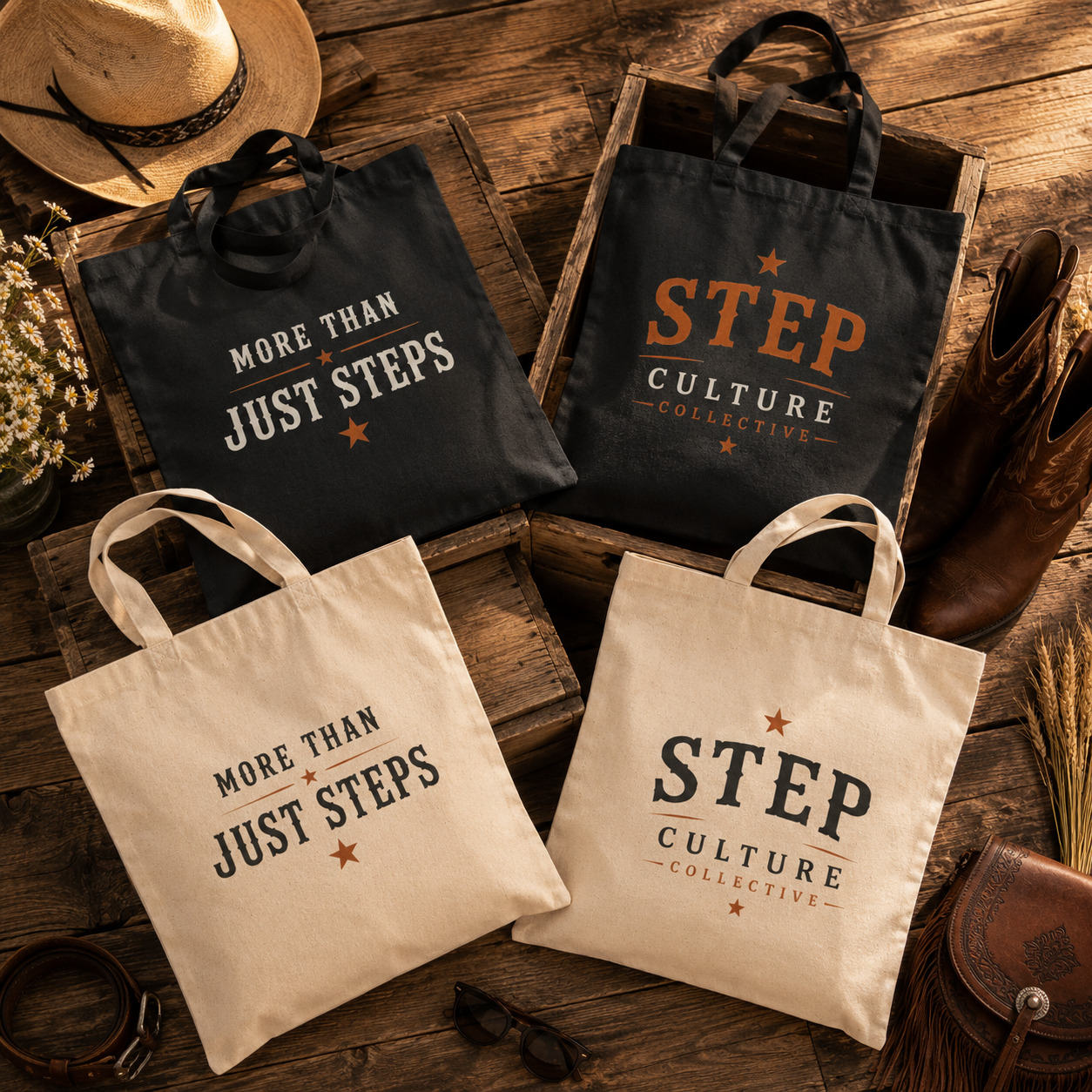 Line Dancer's Signature Canvas Tote Bag
